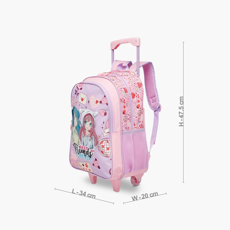 sami_studio Printed 5-Piece School Trolley Bag Set for Girls - Image 3